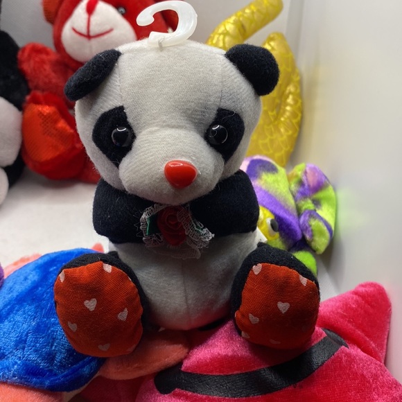 Bundle of Small Plush Toys Stuffed Animals Panda Frog Turtle Star Bunny Fish - Picture 6 of 11